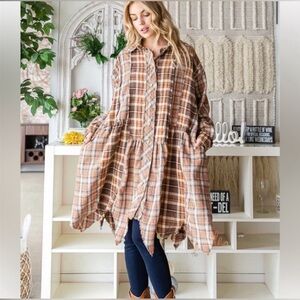 Oli & Hali Plaid Patchwork Tunic